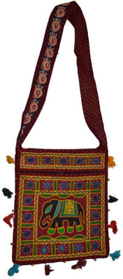 

Arena Fashion & Décor Women Casual Maroon Cotton Sling Bag
