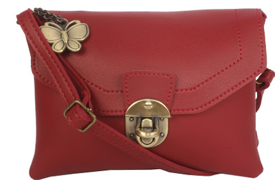 

Butterflies Women Casual Red PU Sling Bag