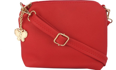 

Butterflies Women Casual Red PU Sling Bag
