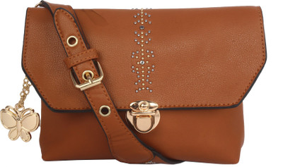 

Butterflies Women Casual, Formal Brown PU Sling Bag