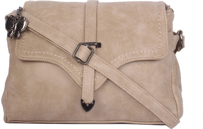 

Butterflies Women Casual Beige PU Sling Bag