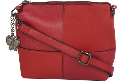 

Butterflies Women Casual Red PU Sling Bag