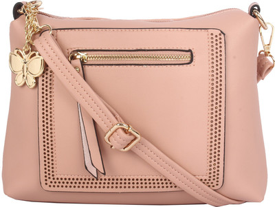 

Butterflies Women Casual Pink PU Sling Bag