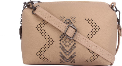 

Butterflies Women Casual Beige PU Sling Bag