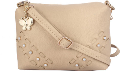 

Butterflies Women Casual Khaki PU Sling Bag