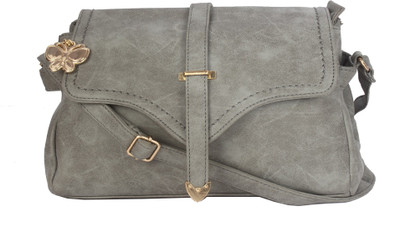 

Butterflies Women Casual Grey PU Sling Bag