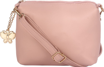 

Butterflies Women Casual Pink PU Sling Bag