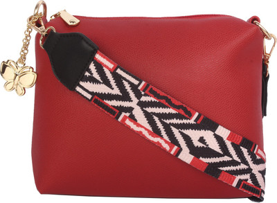 

Butterflies Women Casual Red PU Sling Bag