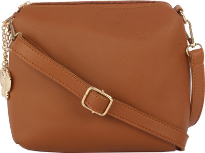 

Butterflies Women Casual Brown PU Sling Bag
