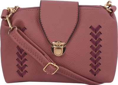 

Butterflies Women Casual Purple PU Sling Bag