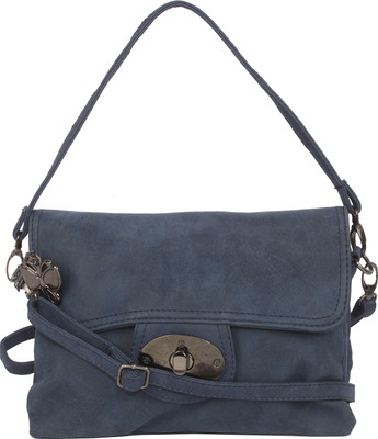 

Butterflies Women Casual Blue PU Sling Bag