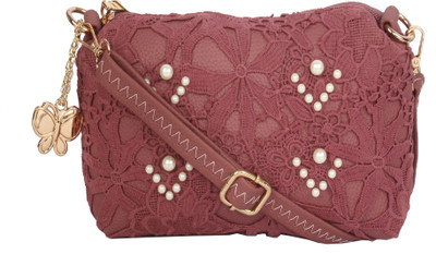 

Butterflies Women Casual, Evening/Party Purple PU Sling Bag