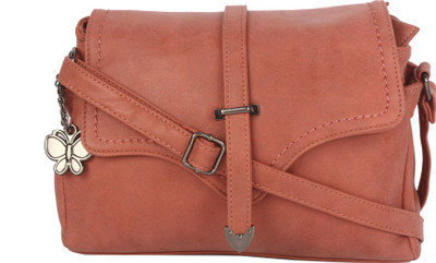 

Butterflies Women Casual Brown PU Sling Bag
