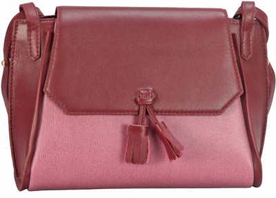 

Adamis Women Casual Purple, Maroon Genuine Leather Sling Bag, Maroon;purple