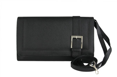 

Lovemate Women Formal Black Canvas Sling Bag