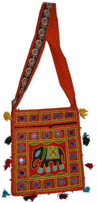 

Arena Fashion & Décor Women Casual Orange Cotton Sling Bag