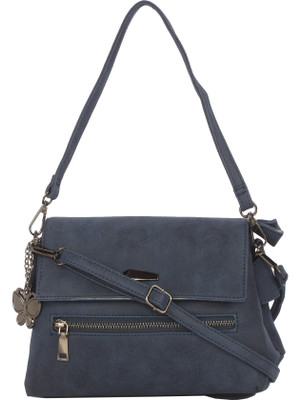 Butterflies Women Casual Blue PU Sling Bag