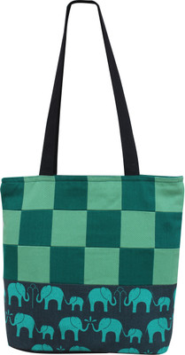 

Ryan Women Casual Green Cotton Shoulder Bag