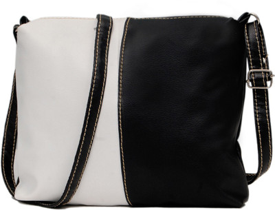 

Borse Women Casual White, Black PU Sling Bag, Black;white