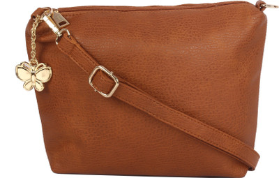

Butterflies Women Casual Tan PU Sling Bag