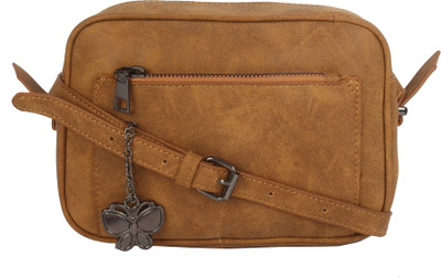 

Butterflies Women Casual Tan PU Sling Bag