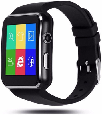 

TECHPOOL X6 Curve Display Bluetooth Smartwatch with Camera/SIM/TF Card Slot Pedometer Anti-Lost Compatible with Smartphones Assorted colors Smartwatch(Black Strap Free Size)
