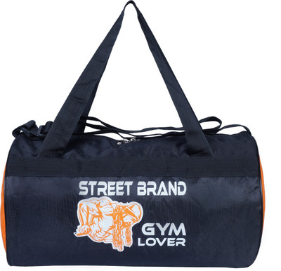 

streetbrand stylish gym lover gym bag(Orange, Kit Bag, Black orange