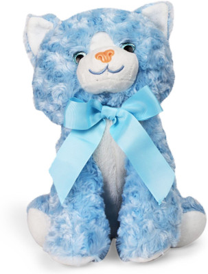 

My Baby Excel Sitting Blue Cat with Ribbon - 30 cm - 30 cm(Blue)