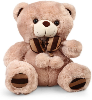 

My Baby Excel Bear with Bow and Printed Paws 48 cm Honey Brown Colour - 48 cm(Brown)