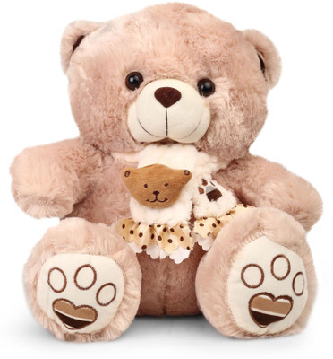 

My Baby Excel Bear with Muffler and embroidery 35 cm Honey Brown Colour - 35 cm(Brown)
