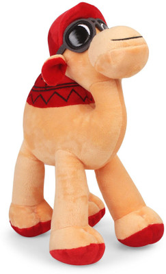 My Baby Excels Camel With Red Cap and Glasses Plush  - 30 cm(Red, Brown)