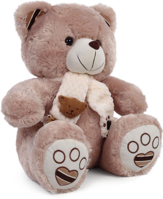 

My Baby Excel Bear with Muffler and embroidery 47 cm Honey Brown Colour - 47 cm(Brown)