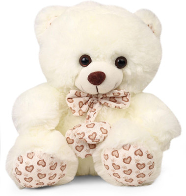 

My Baby Excel Bear with Printed Bow and Paws 27 cm Cream Colour - 27 cm(White)