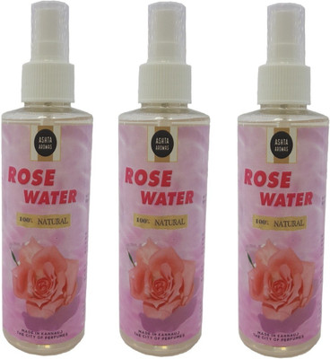 

ASHTAAROMAS Natural Rosewater Set of 3(600 ml)