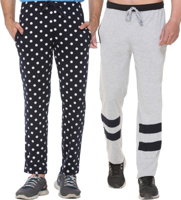 SHAUN Printed Men Black Track Pants