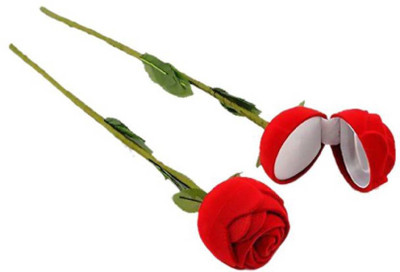 

shivanshshine Symbol Of Love Rose Ring Box 2 Pc (Red) Ring Box Vanity Box(Red, Maroon)