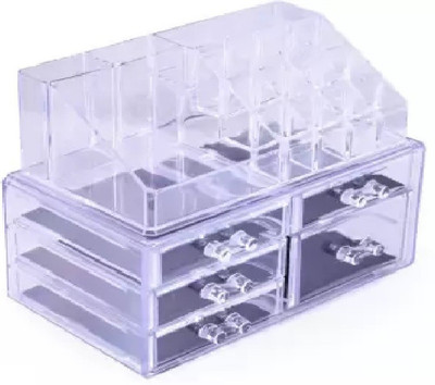 

SHIMON Multipurpose Cosmetic Box-0113 Makeup And Jwellery Vanity Box(White, Black)