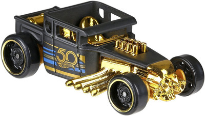 

Civil Hot Wheels 50th Anniversary Black and Gold Themed Assortment(Multicolor)