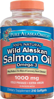 

Pure Alaska Omega Omega-3 Wild Alaskan Salmon Oil 1000mg Softgels 210-Count(210 No)