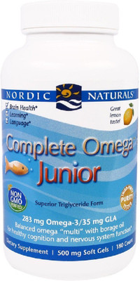 

Nordic Naturals Nordic Naturals, Complete Omega Junior, Lemon, 500 mg, 180 Soft Gels(180 No)