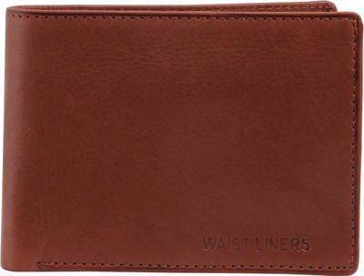 

WAIST LINERS Men Brown Genuine Leather Wallet(3 Card Slots)