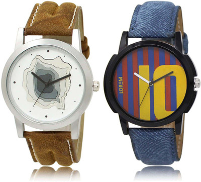 

LOREM SR-9-10 Attractive Multicolor Round Boy's Leather Watch - For Men