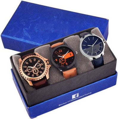 

Doxan Men Analogue Watch Combo pack of 3 for Boys & Men AFFORDABLE STYLISH - BOYS WATCH Watch - For Men