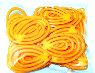 

GOELX Designer Line Drop Shape Earring Base with Hole for Earring/jhumka Making 20 Pcs yellow Color