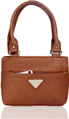

Dutty Faux Leather Brown Zipper Closure Formal Handbag Shoulder Bag(Brown, 5 L)