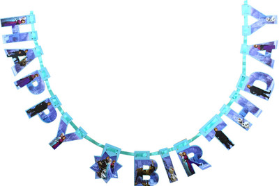 

Funcart Frozen 2 Happy Birthday Die-Cut Banner(5.7 ft, Pack of 1)