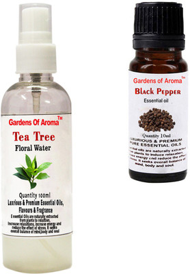 

Gardens Of Aroma Tea Tree Floral Water And Black pepper Essential Oil(110 ml)