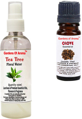 

Gardens Of Aroma Tea Tree Floral Water And Clove Essential Oil(110 ml)