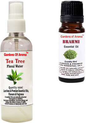 

Gardens Of Aroma Tea Tree Floral Water And Brahmi Essential Oil(110 ml)