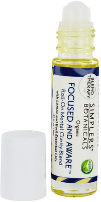 Simplers Botanicals Organic Blend Therapy Focused And Aware Roll On Essential(5 ml)